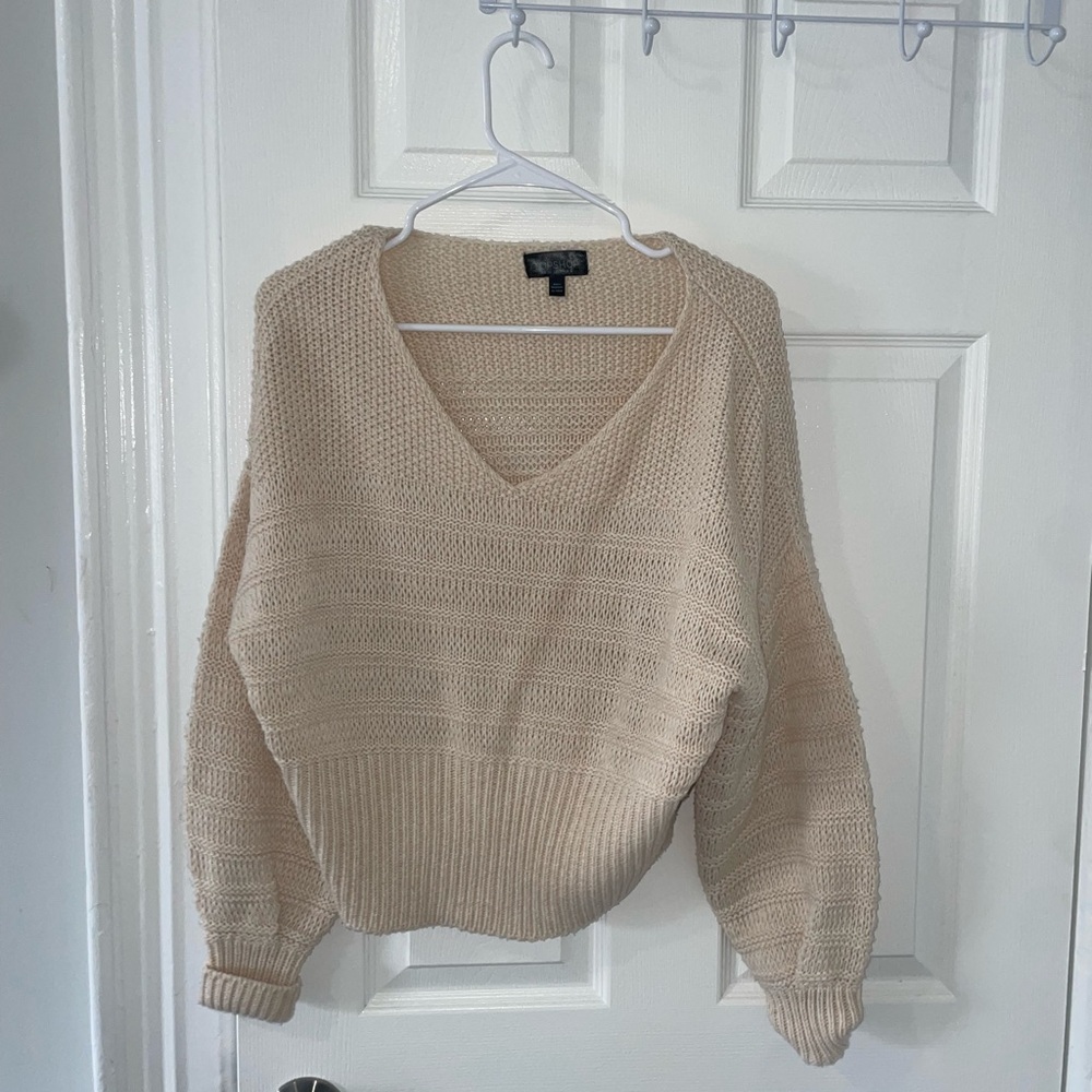 Topshop sweater, cream.